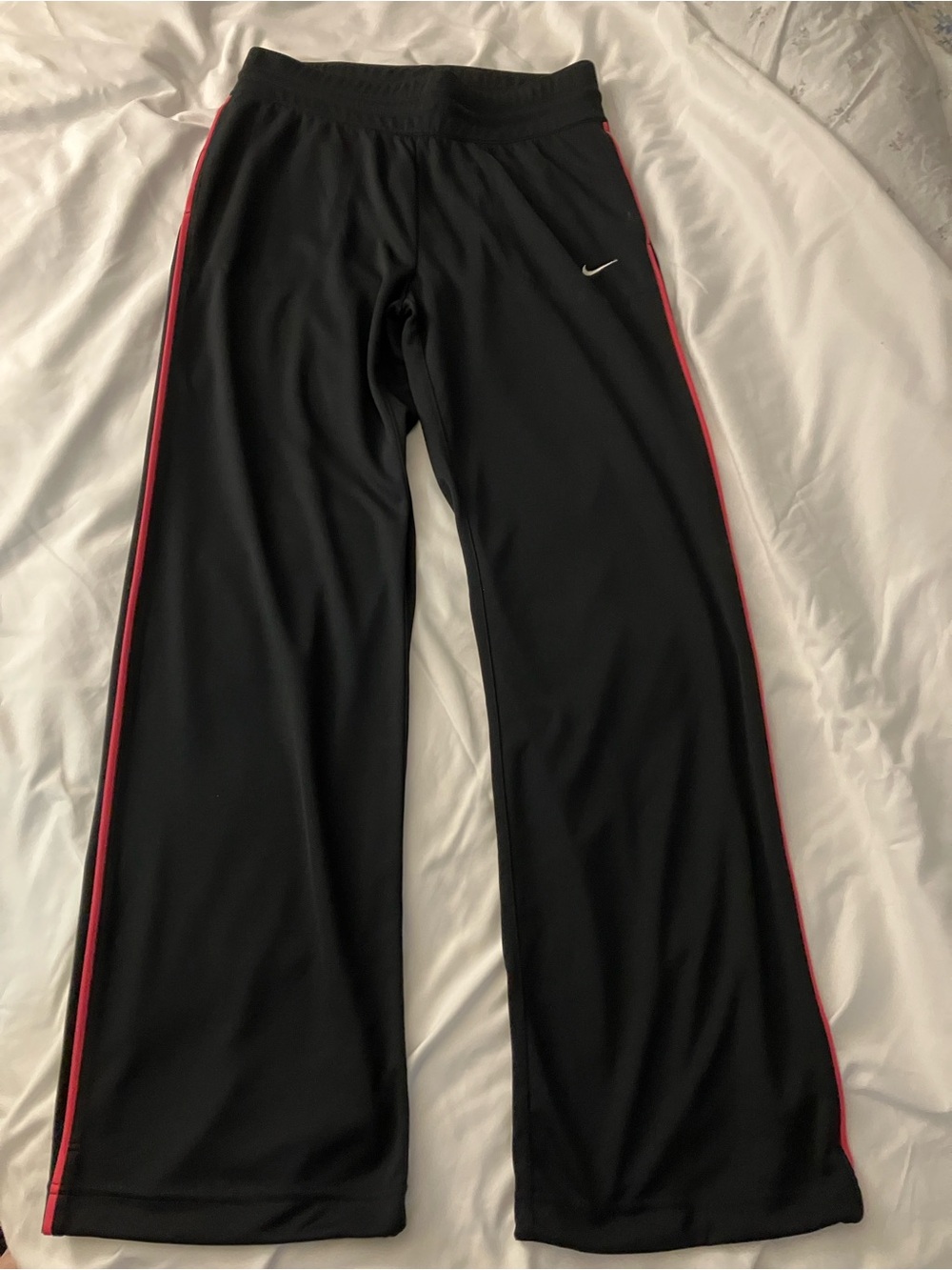 Nike Black Dri-Fit Track Pants with Pink Piping - Picture 7 of 7